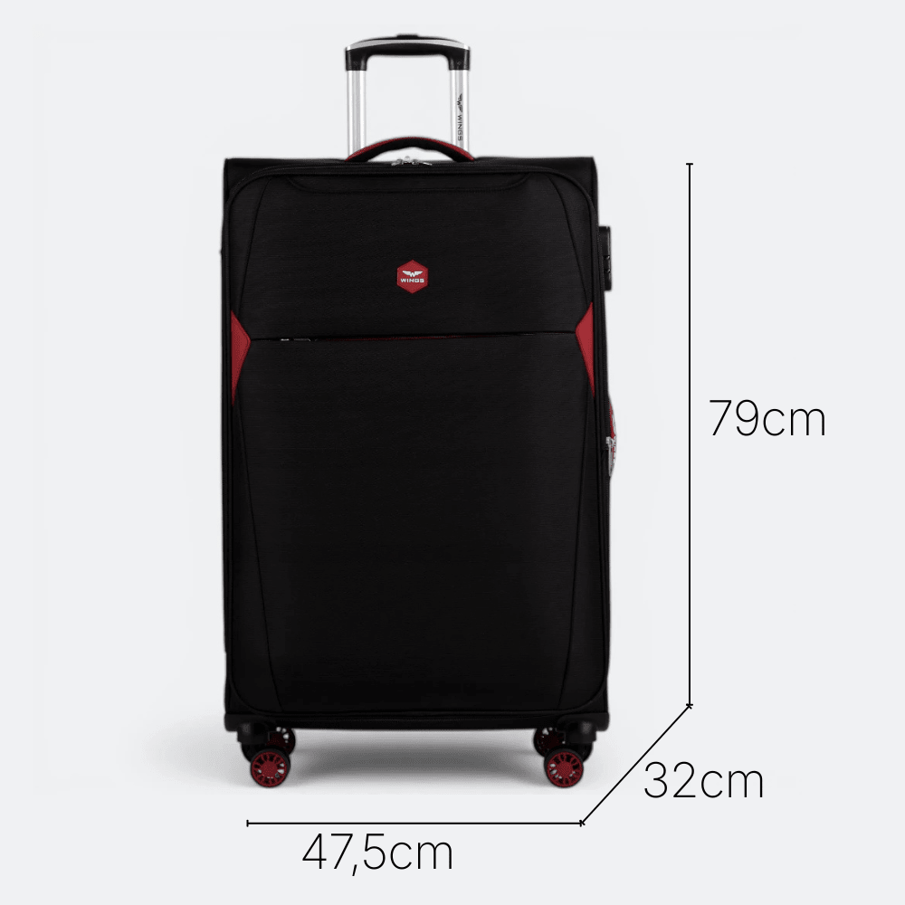 Valise avec Serrure Noir Profond - | AïtaVia