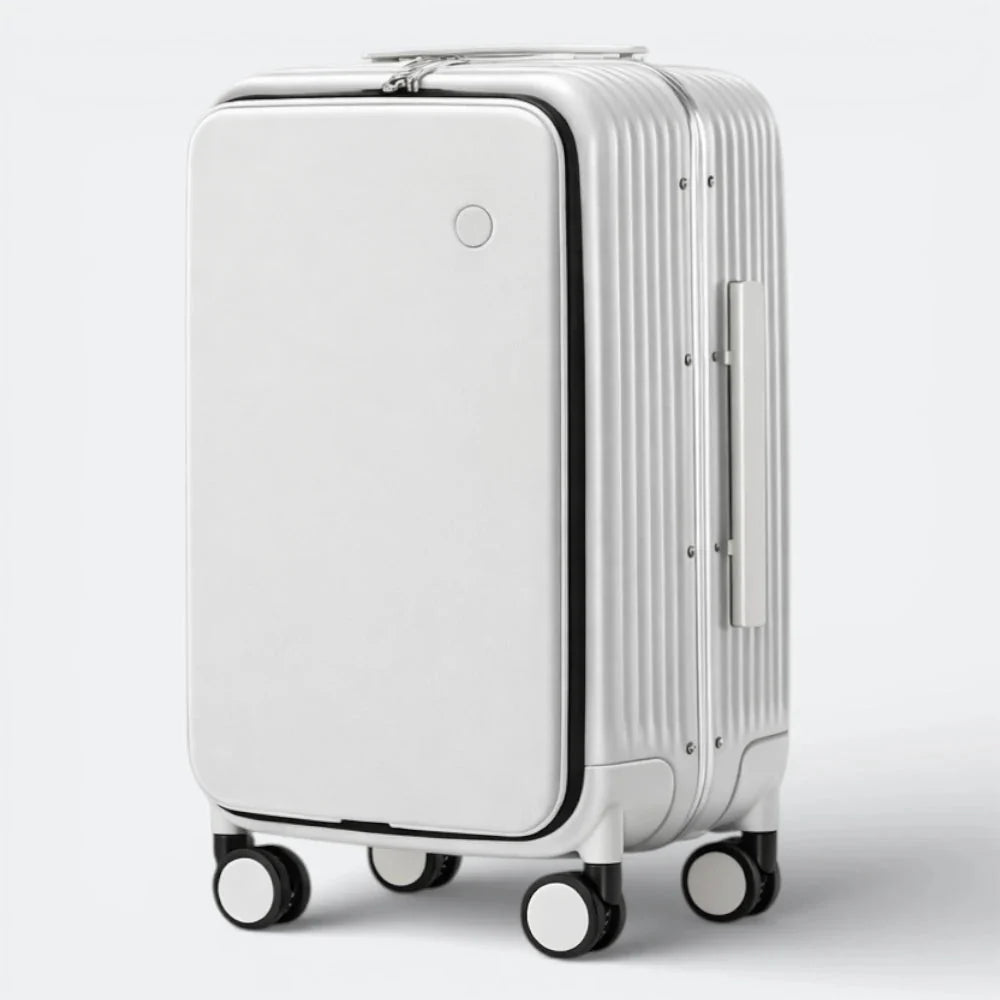 Valise Cabine avec Port USB Blanc Cassé - | AïtaVia