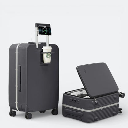 Valise Cabine avec Port USB Gris Ombre - | AïtaVia