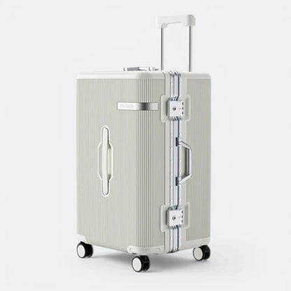 Valise Cadre Aluminium Fermeture TSA Blanc Cassé - | AïtaVia