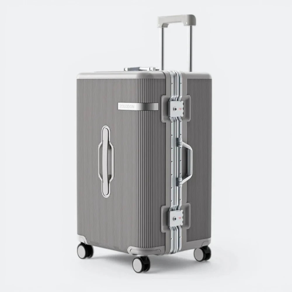 Valise Cadre Aluminium Fermeture TSA Gris Taupe - | AïtaVia