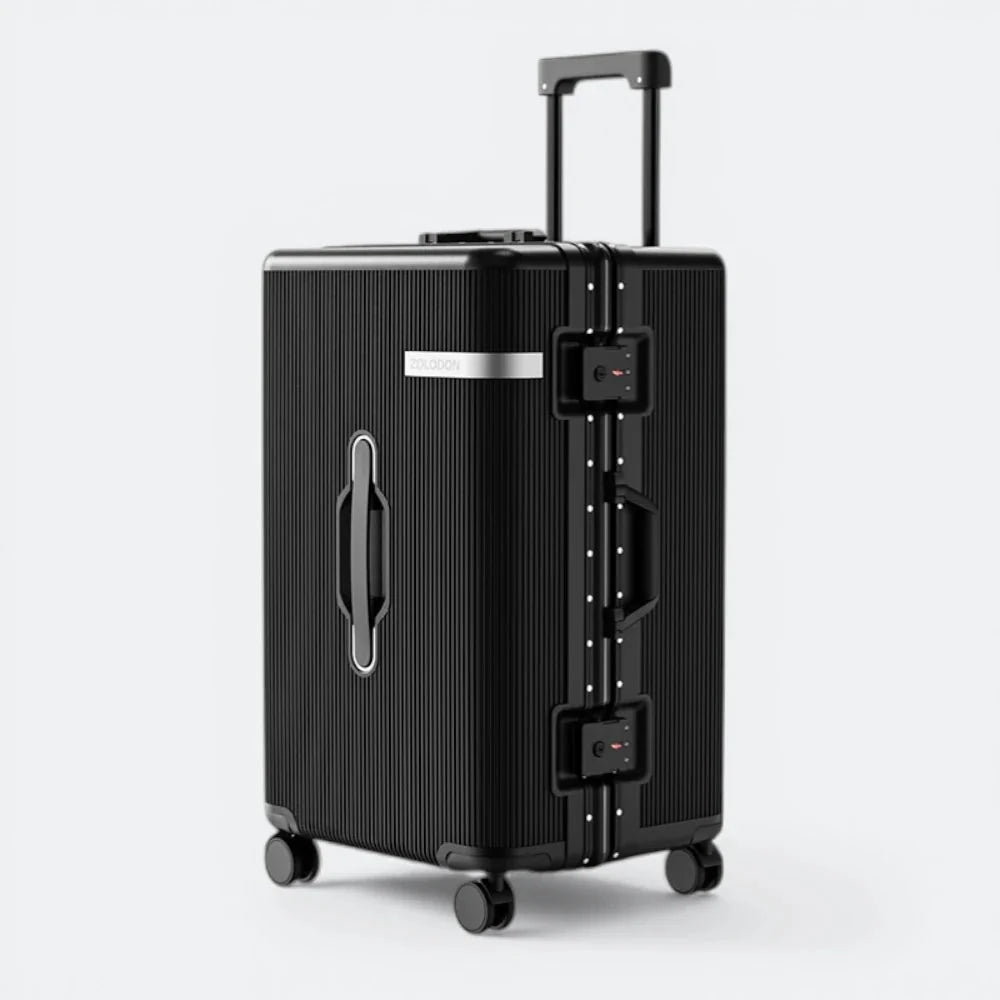 Valise Cadre Aluminium Fermeture TSA Noir Profond - | AïtaVia