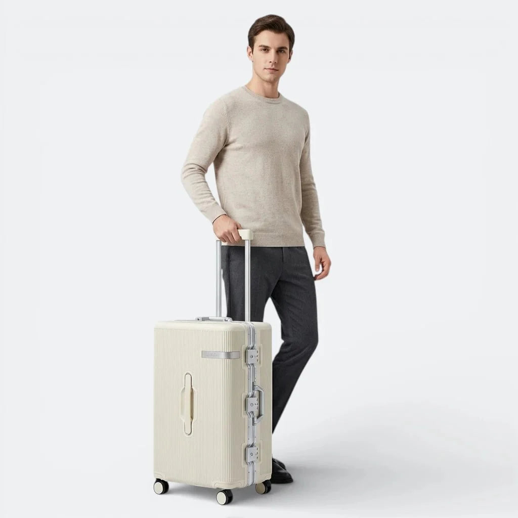 Valise Cadre Aluminium Fermeture TSA Vert Grisâtre - | AïtaVia