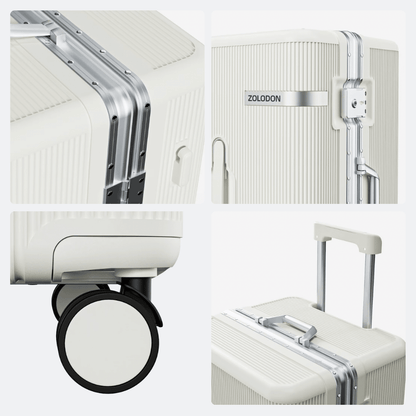 Valise Cadre Aluminium Fermeture TSA Vert Grisâtre - | AïtaVia