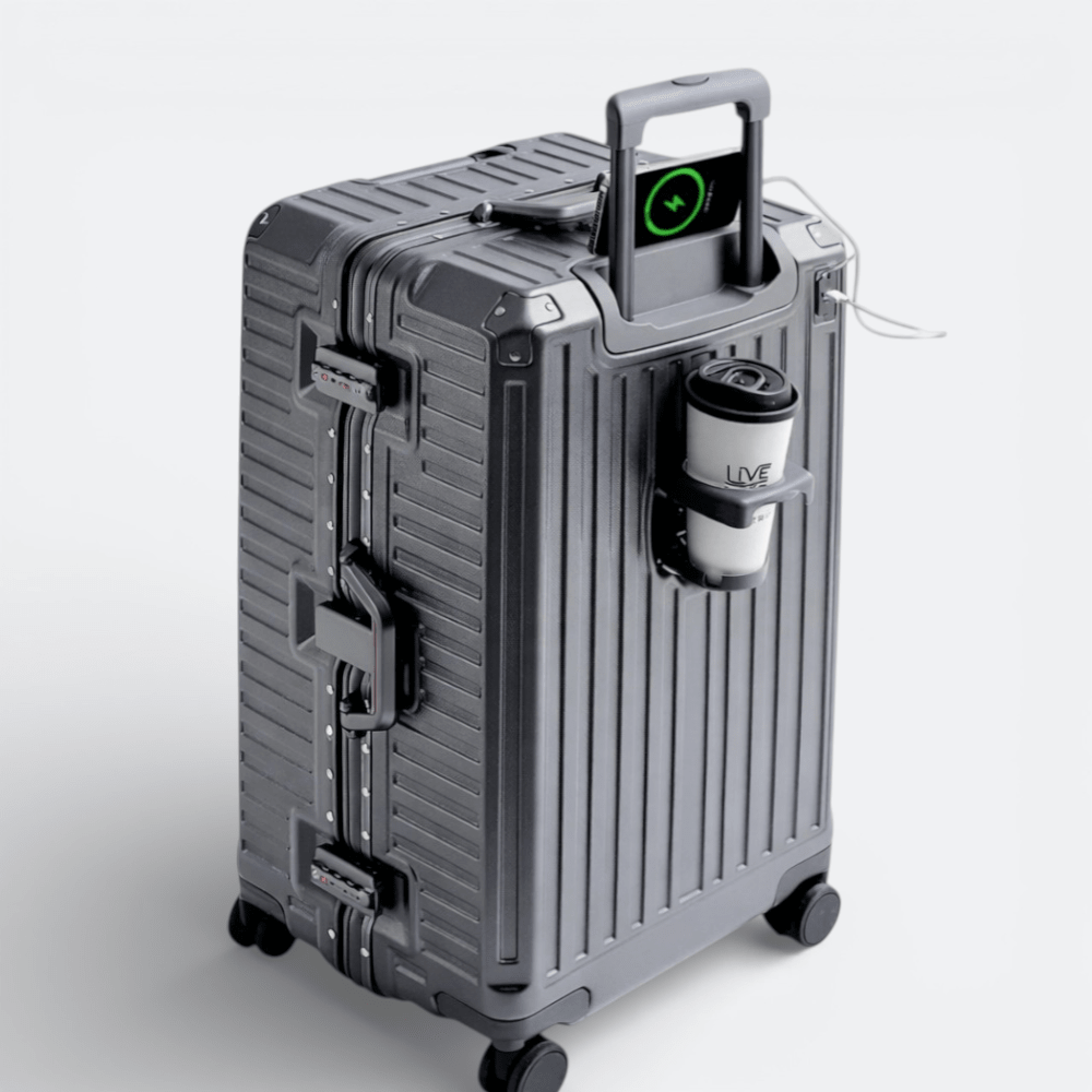 Valise Cadre Aluminium Rouge Grenadine - | AïtaVia
