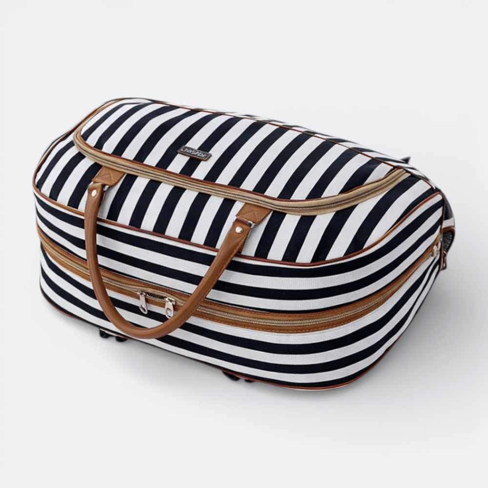 Valise de Voyage pour Femme Rayures Noires Blanches - | AïtaVia