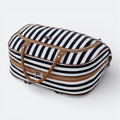 Valise de Voyage pour Femme Rayures Noires Blanches - | AïtaVia