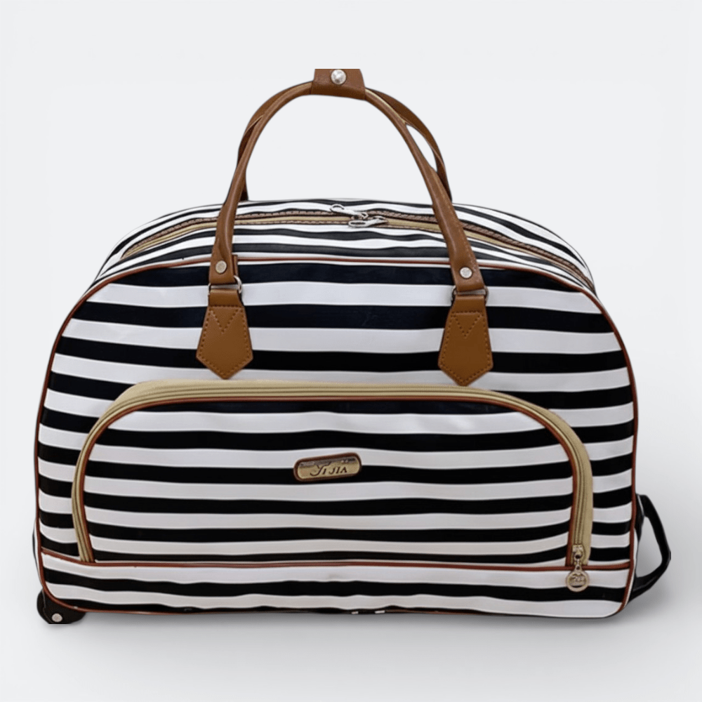 Valise de Voyage pour Femme Rayures Noires Blanches - | AïtaVia