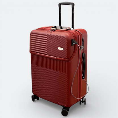Valise Ouverture Frontale Rouge Brique - | AïtaVia