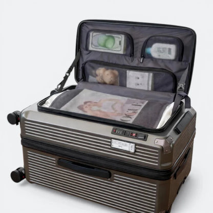 Valise Rigide avec Soufflet Extensible Blanc Crème - | AïtaVia